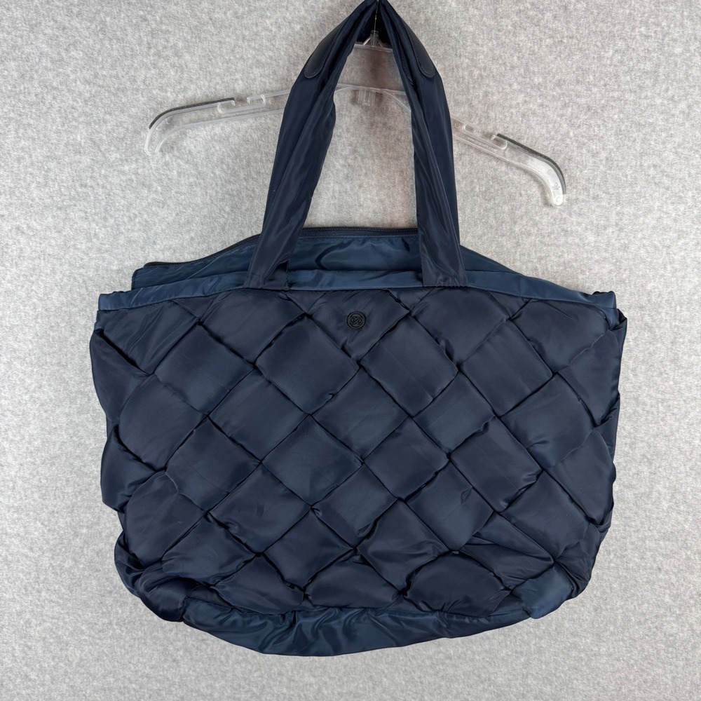 CALIA Luxe Travel Tote Darker Ardosia Slate Woven Padded Laptop Bag CAB2515 NEW